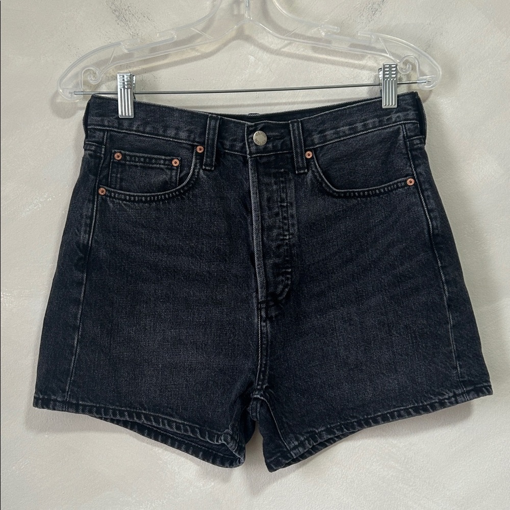Denim Black Women's Shorts - Picture 3 of 9